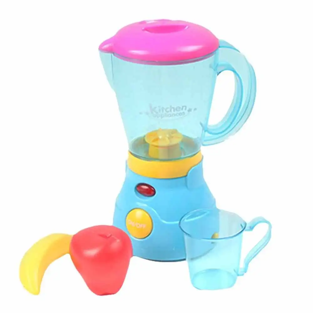 

Kids Kitchen Playset Pretend Playing Toys Bread Machine Fruit Juicer Simulation Small Household Appliances Early Education Toy