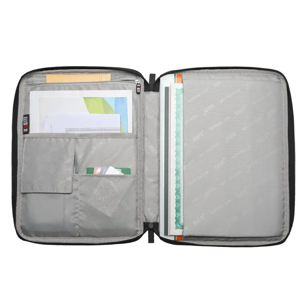 BUBM Briefcase Portfolio Organizer Case, Papers Storage Pouch Credential Bag For Home Travel Use to store Important Items