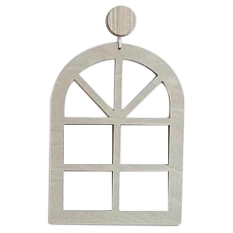 

Hollow Window Wood Crafts for Children's Room Natural Wooden Slices Embellishment Home Decor Photography Props