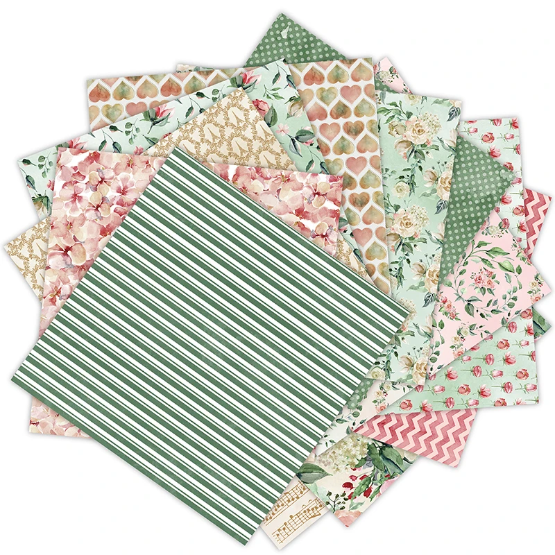 

ZFPARTY 12 шт. 6 "односторонний Печатный узор в виде сердечек, креативная бумажная бумага ручной работы, комплект для скрапбукинга и книги