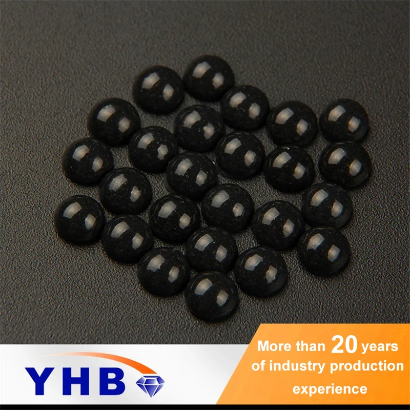 

YHB AAAAA Jet Half-Round Hotfix Ceramic Pearl Rhinestones Iron-on For Garment Furniture Accessory DIY Decorative