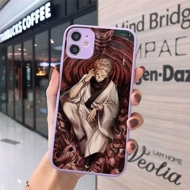 

Jujutsu Kaisen Anime Gojo Satoru cartoon Phone Case Matte Transparent iPhone 7 8 11 12 s mini pro X XS XR MAX Plus cover funda