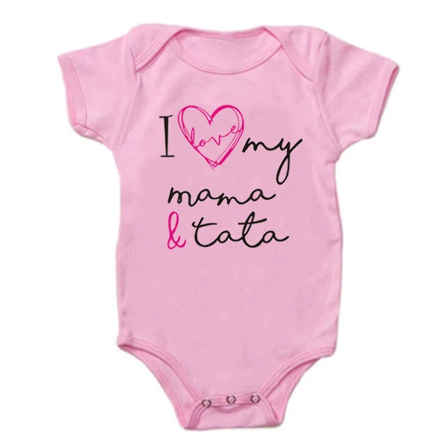 Фото Комбинезон детский I Love My Mama, хлопковый, с коротким рукавом, для мальчиков и девочек, 2021 №4