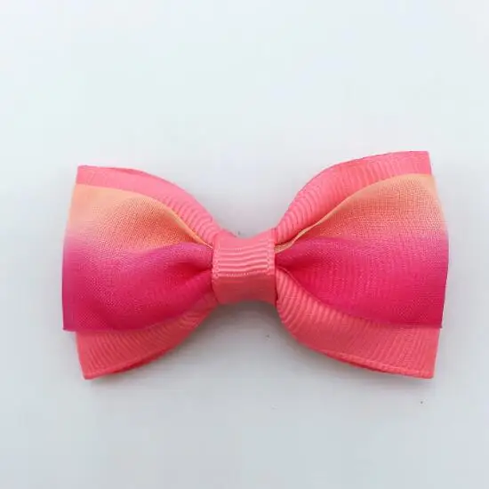 20 шт./лот твердого Бутик Grosgrain ленты для девочек с маленьким бантом; резинка для волос, обтянутая тканью; зажим для галстука лента для волос, бабочка Сделай Сам DIY бигуди для волос Аксессуары Лучший подарок - Цвет: 12