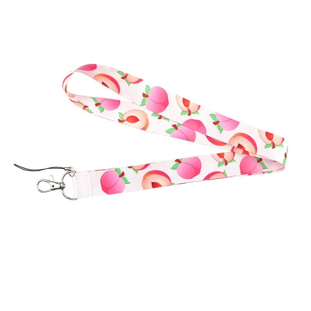 Летний Фруктовый узор шейный ремень подвесная веревка для ключей ID карта