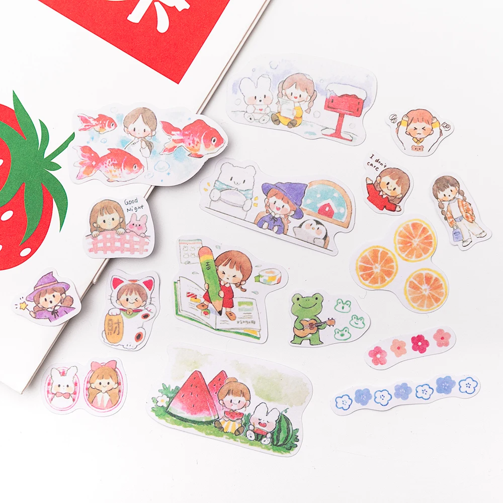 Najtaniej 20 Zestaw/partia Kawaii Biurowe Naklejki Cartoon Dziewczyny Terminarz Planer Dekoracyjne Naklejka Na Urządzenie Mobilne Scrapbooking DIY Naklejka Rzemieślnicza