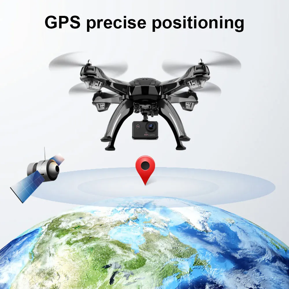 X9 профессиональная ESC камера Дрон 1080P gps wifi HD FPV на ру воздушный Квадрокоптер