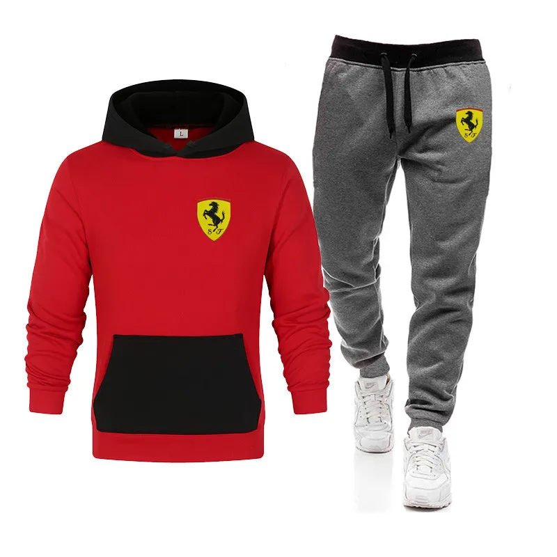 

New Spring And Autumn Men's Suit Hoodie + Pants Pattern Sports Suit Casual Sports Shirt Sportswear 2021 Brand Sportswear