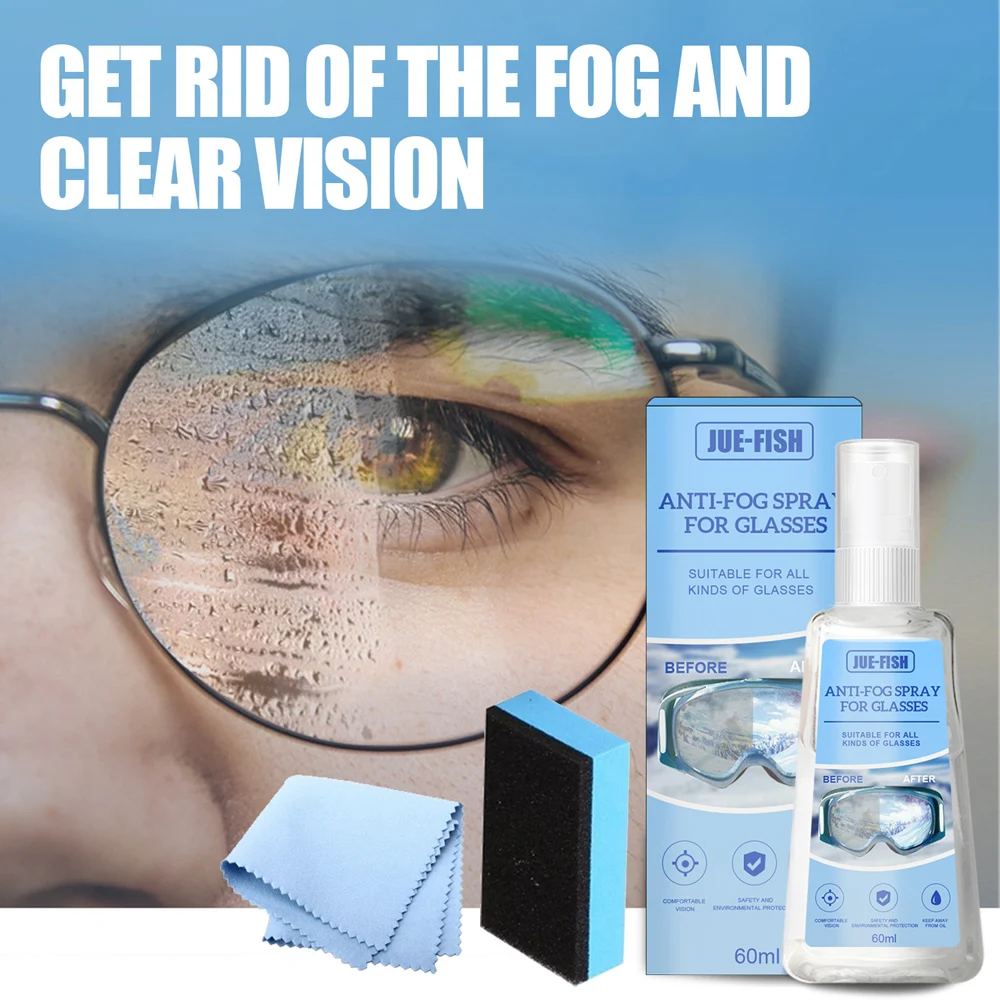 

Anti-Fog Spray Long-Lasting Portable Prevent Fogging Spray for Eye Glasses Mirrors Swim Goggles DJA88