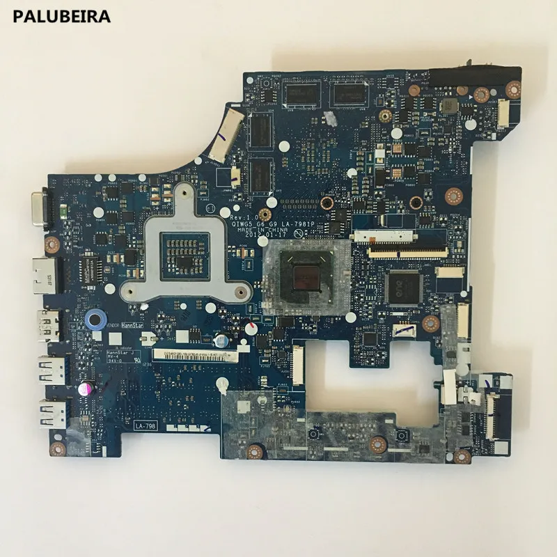PALUBEIRA G580 материнская плата для Lenovo G580 Материнская плата ноутбука QIWG5_G6_G9 LA-7981P с 8 видеокарта DDR3
