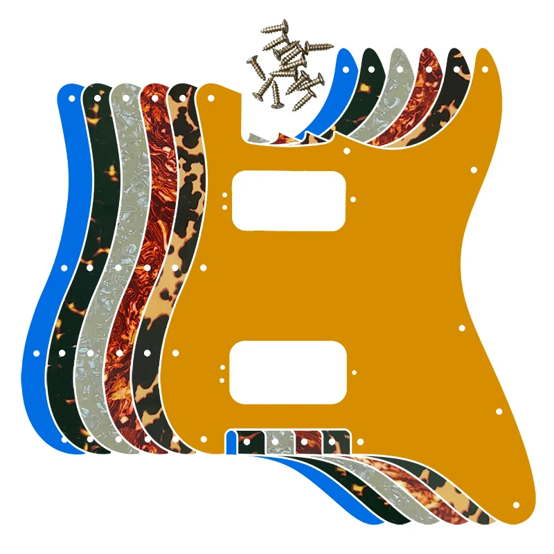 

Pleroo Custom Guitar Parts For 72' 11 Screw Hole Standard St Deluxe Humbucker HH Guitar Pickguard Scratch Plate No Switch Hole