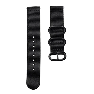 20 мм нейлон Спортивный Amazfit ремешок Bip для Amazfit Bip Garmin Vivoactive3 22 мм быстросъемный браслет для samsung Galaxy Watch 46 мм - Цвет: Black