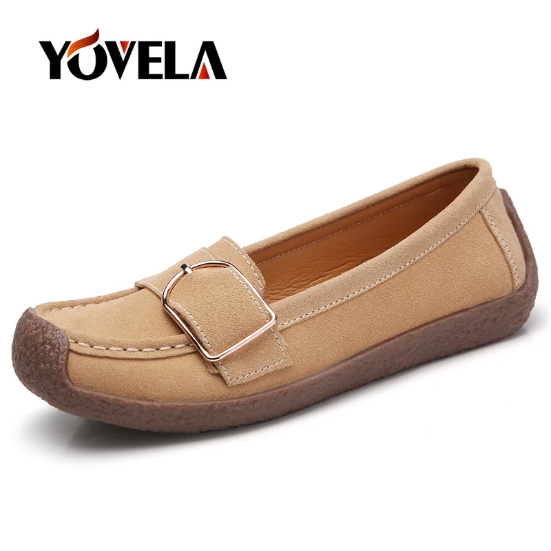 Туфли женские замшевые натуральная кожа балетки без застежки оксфорды лоферы