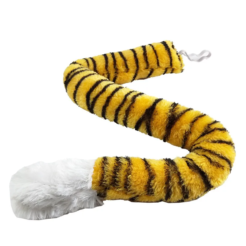 Новинка пушистый тигр животное хвост проволока внутри косплей реквизит для