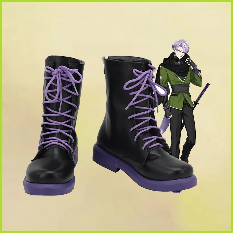 

CosplayLove Touken Ranbu Samidare Gou Black Shoes Cosplay Long Boots Leather Custom Hand Made For Girl Boy