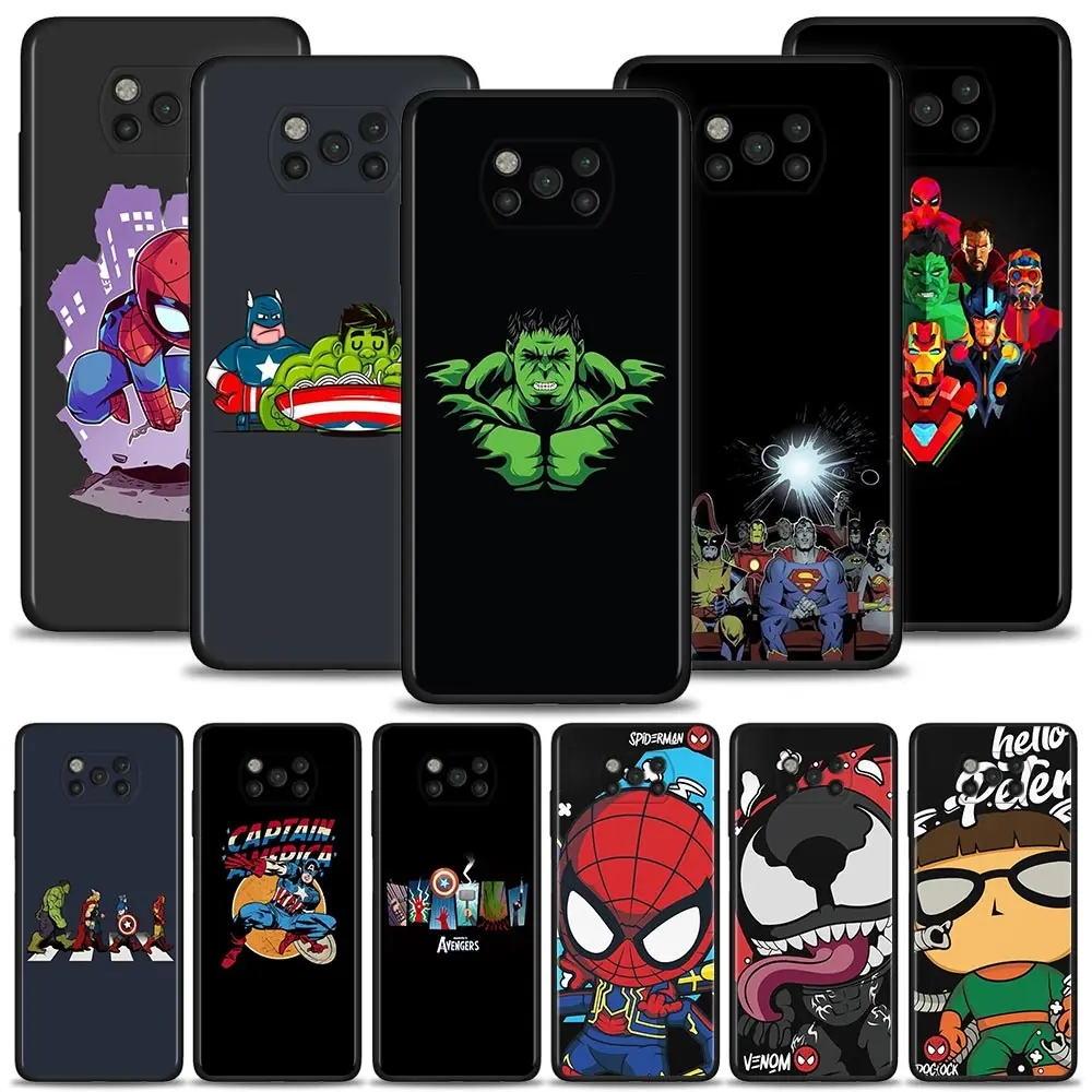 

Phone Case For Xiaomi Poco X3 NFC F3 GT Civi M3 Note 10 11 Lite 9T 10T 11T Pro Pocophone F1 Cover Marvel Comics Baby Avengers