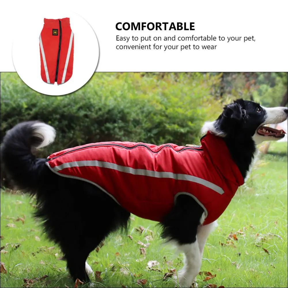 

1pc Windproof Dog Raincoat Dog Rainproof Apparel Dog Costume Winter Dog Coat