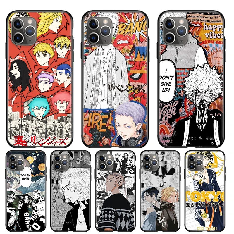 

Tokyo Avengers Soft TPU Cover For Apple iPhone 5 S 6 7 8 X XR XS 13 12 11 SE mini Plus Pro MAX 2020 Black Phone Case