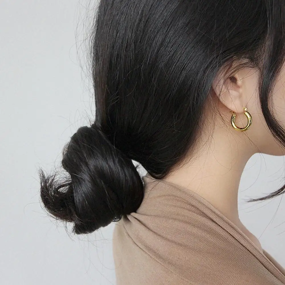 E Аутентичные серьги - кольца из стерлингового серебра 925 пробы минималистичные