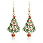 Женский комплект украшений в виде рождественской елки, разноцветное ожерелье и серьги-подвески, 2020