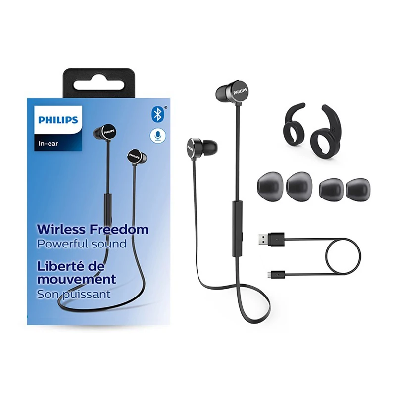 With Retail Box Оригинальные беспроводные bluetooth-наушники Philips TAUN102 спортивные bluetooth-наушники с IPX4 водонепроницаемые для huawei samsung Xiaomi - Цвет: With Retail Box