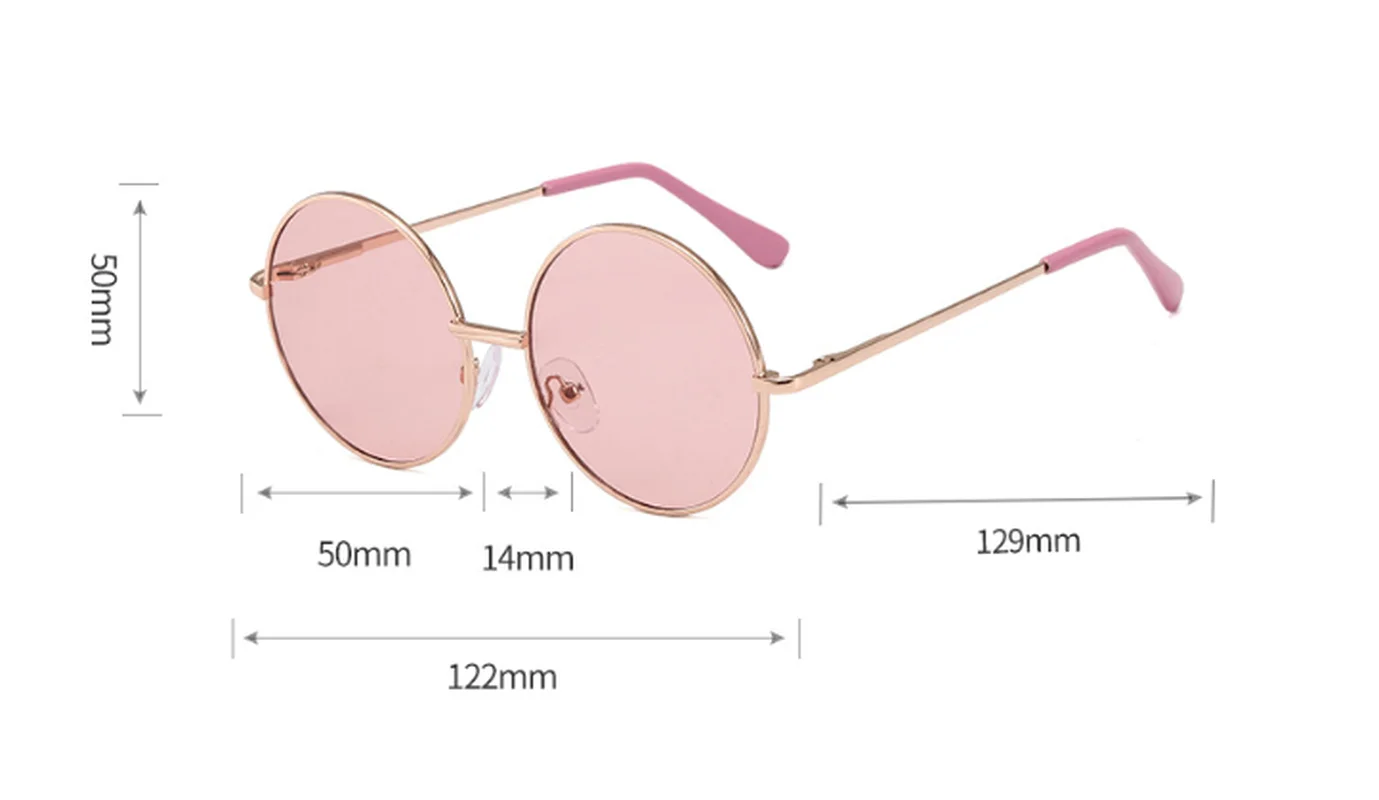

Fashion Retro Round Sunglasses Women Sun Glasses Lens Alloy Sunglasses female Eyewear Frame Driver Goggles Car Accessories