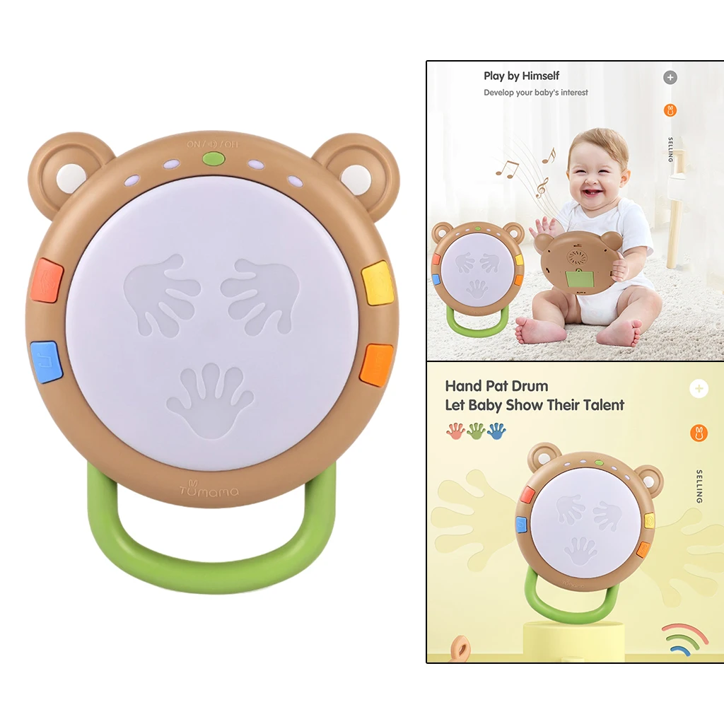 

Portable Infant Hand Drum Percussion Beat Instrument Toys Play Rhythm Sound