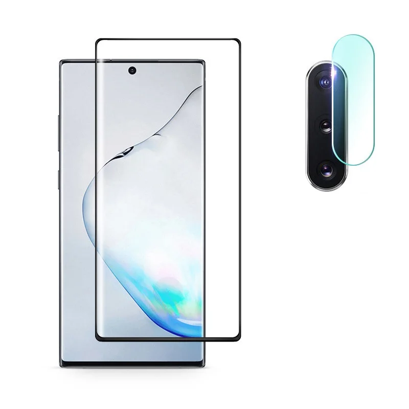 2 в 1 Защитная пленка для экрана из закаленного стекла samsung Galaxy Note 10 Plus камеры Note10 +