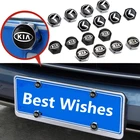 Болты для автомобильного номерного знака хромированный винт, гайки для логотип KIA RIO Sportage Sorento Optima Oprius Forte Soul Ceed Cerato Borrego Carens