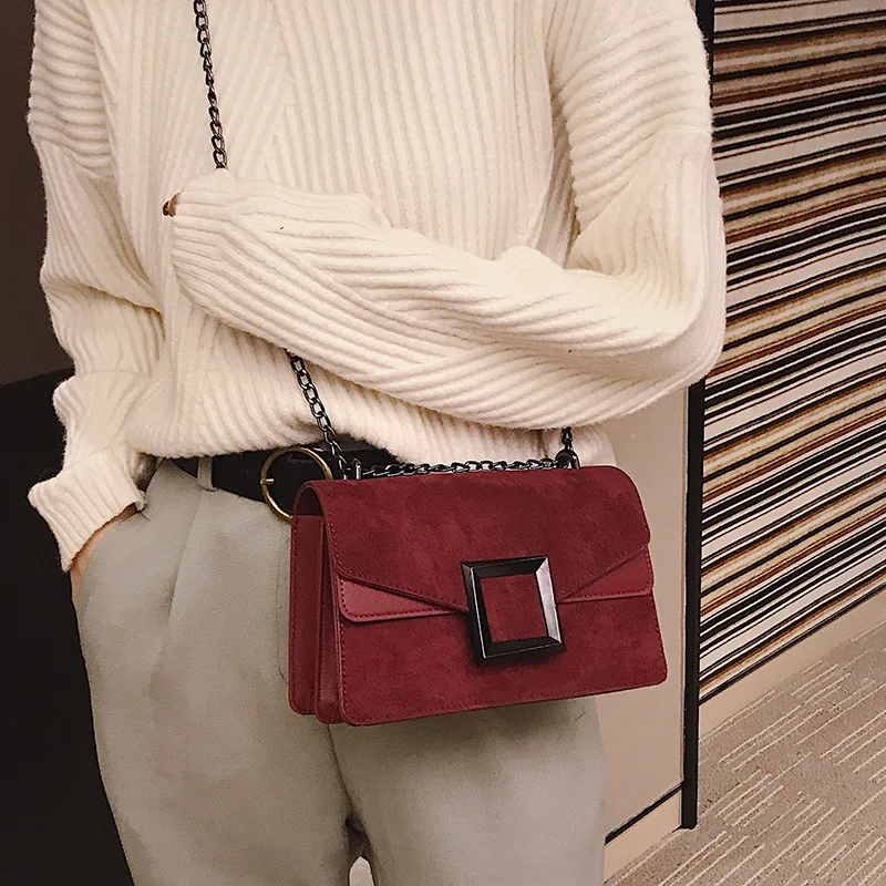 Винтажные женские сумки через плечо из искусственной кожи с замком на цепочке