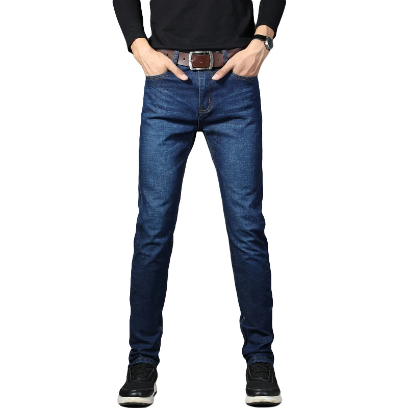 

2021Spring and Autumn New Classic Men's Large Size Jeans Fashion Business Casual Stretch Slim black Blue Men's Brand Pants