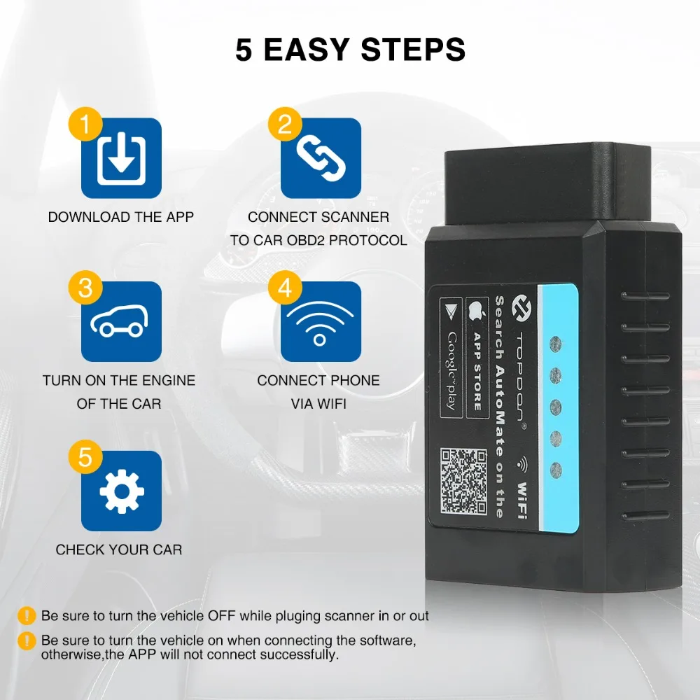 TOPDON автоматический ELM327 Bluetooth pic18f25k80 OBD2 сканер WIFI V1.5 АВТО OBDII полнофункциональный