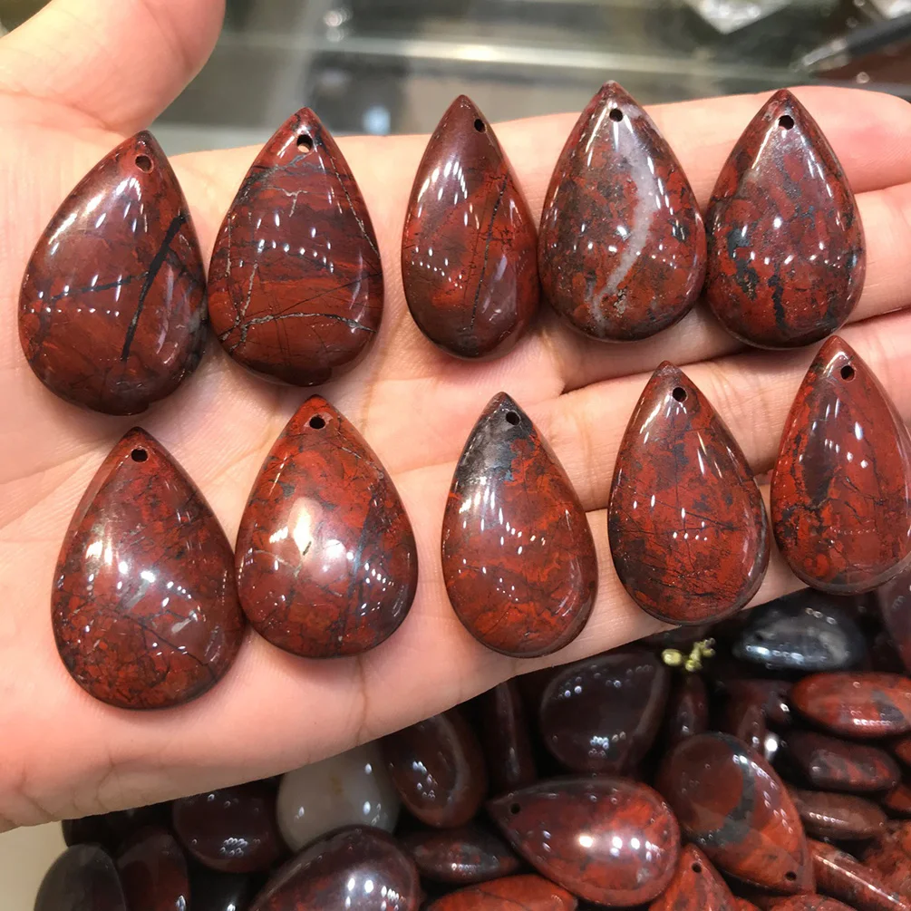 

Красная подвеска-метеорит в форме капли воды, ожерелье с красным драгоценным камнем, ювелирные изделия для мужчин и женщин, ювелирные издел...