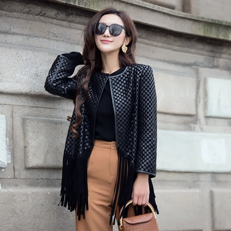 Куртка женская из натуральной кожи на весну осень ZT5065|Кожаные куртки| |