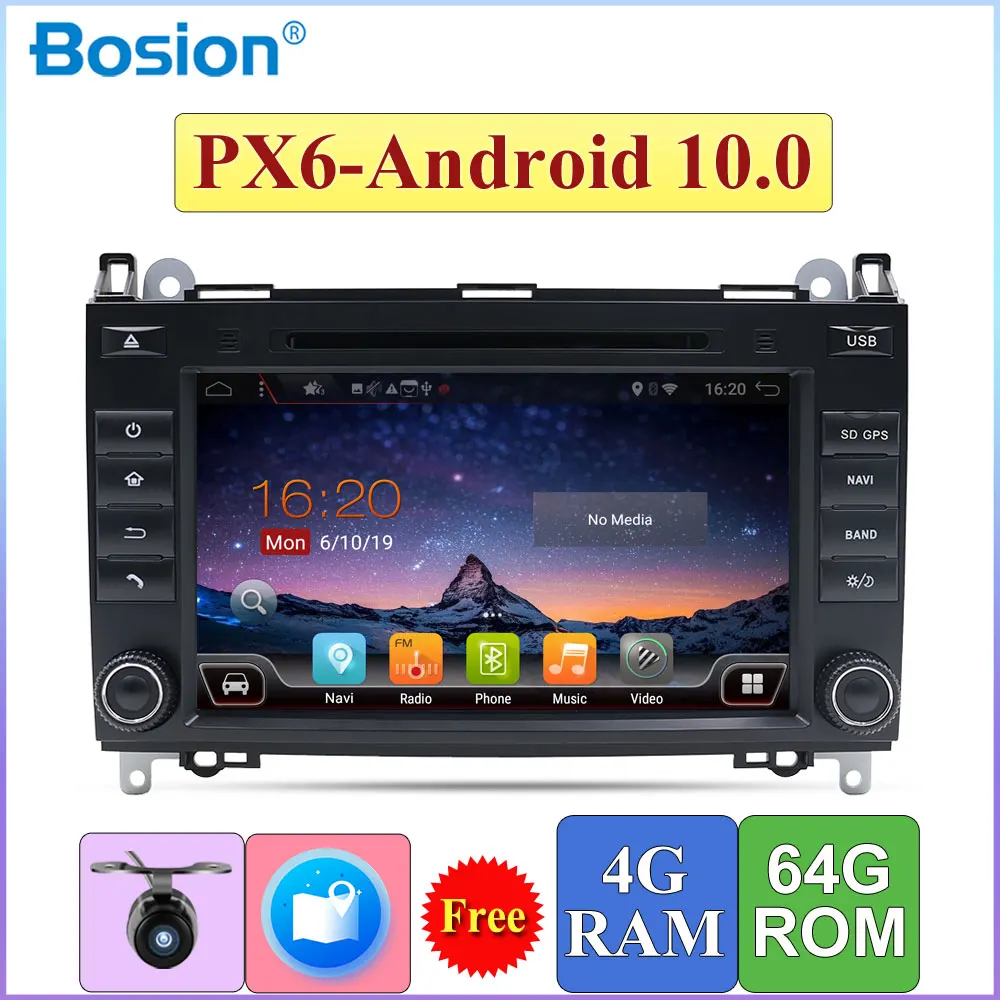 

2 din Android 10.0 car dvd radio stereo gps For Mercedes Benz W639/Vito/Viano/W906 Sprinter/W169/W245 wifi camera SWC USB 4G+64G