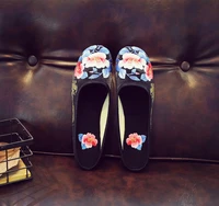 hanbok shoes korean style cloth shoes slippers womens summer national style embroidered baotou half slippers lazy slipper