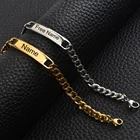 Женский браслет Anniyo, браслет из нержавеющей стали 316золота, длина 19 см, по индивидуальному заказу, ювелирное изделие, подарок #056921