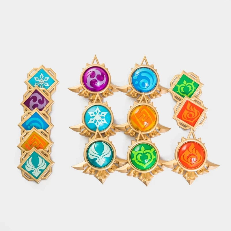 

2021 New Genshin Impact Game God's Eye Badge Cosplay Costume Prop Monde Riyue Two-dimensional Peripheral Female Accessories