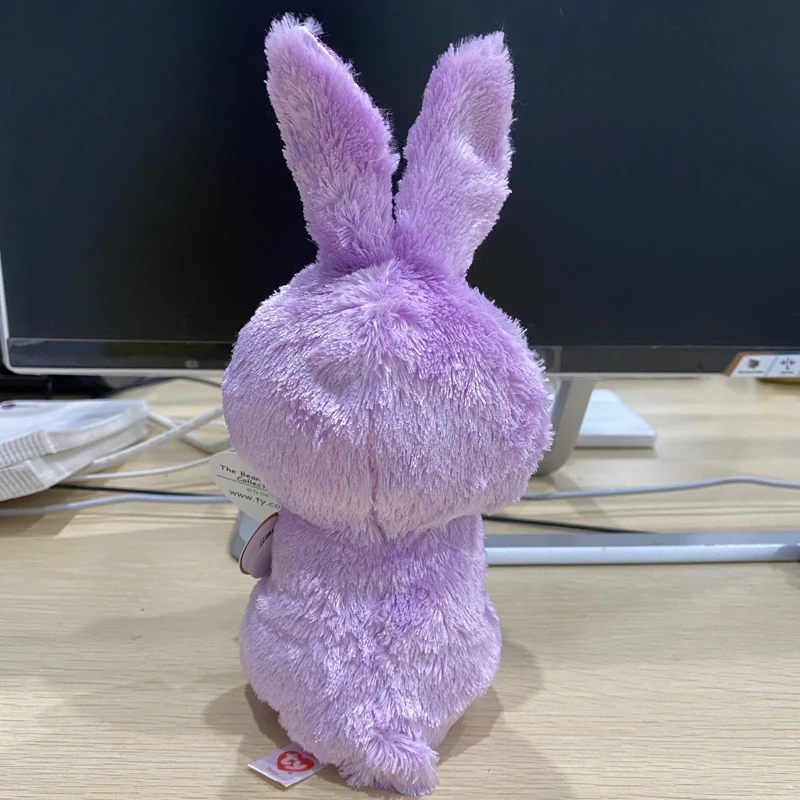 

Ty Fuzzy The Purple Rabbit Plush Animal Bunny Toys 15cm