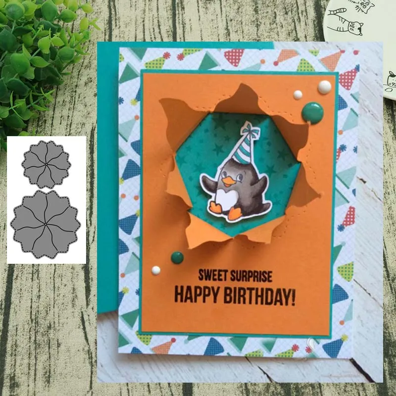 Металлические Вырубные штампы скрытые лепестки вырезанные штамповки украшения