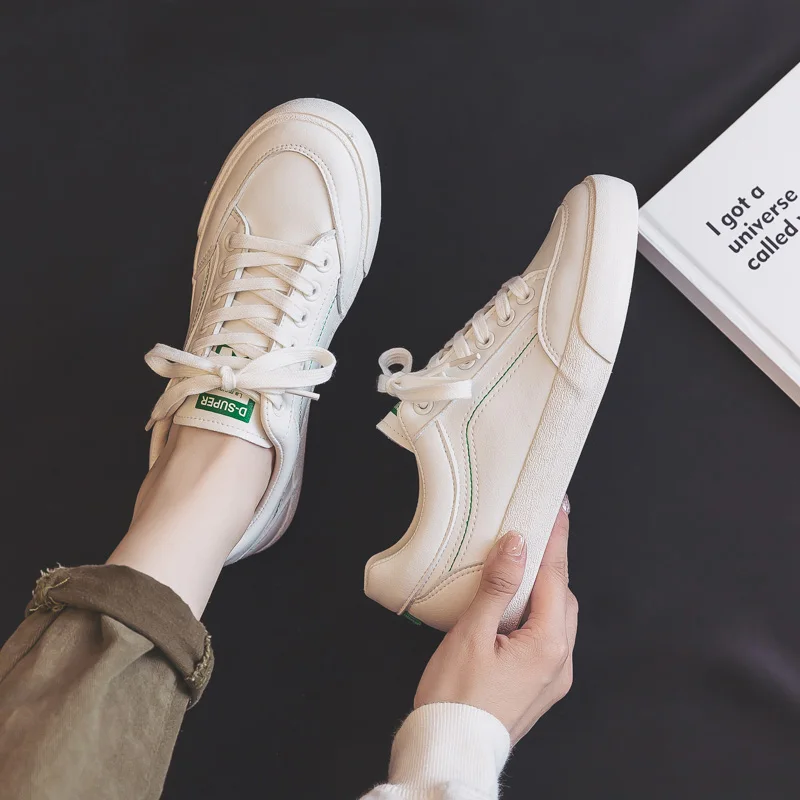

Women's Shoes 2021 New Fashion White Sneakers Microfiber Casual Sports Shoes Tennis High Quality Sneakers Women Autumn Shoes