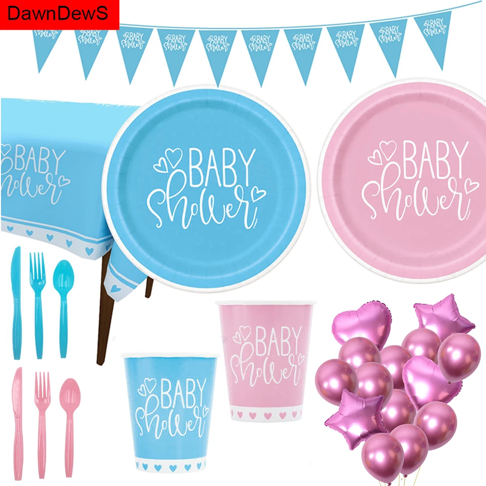 

Its A Boy Girl Disposable Party Tableware Set Gender Reveal Oh Baby Shower Favors 1st Birthday Party Decorations Kids Babyshower