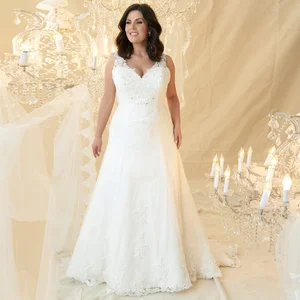 Женское свадебное платье It's yiiya, белое кружевное платье с V-образным вырезом и аппликацией без рукавов на лето 2019