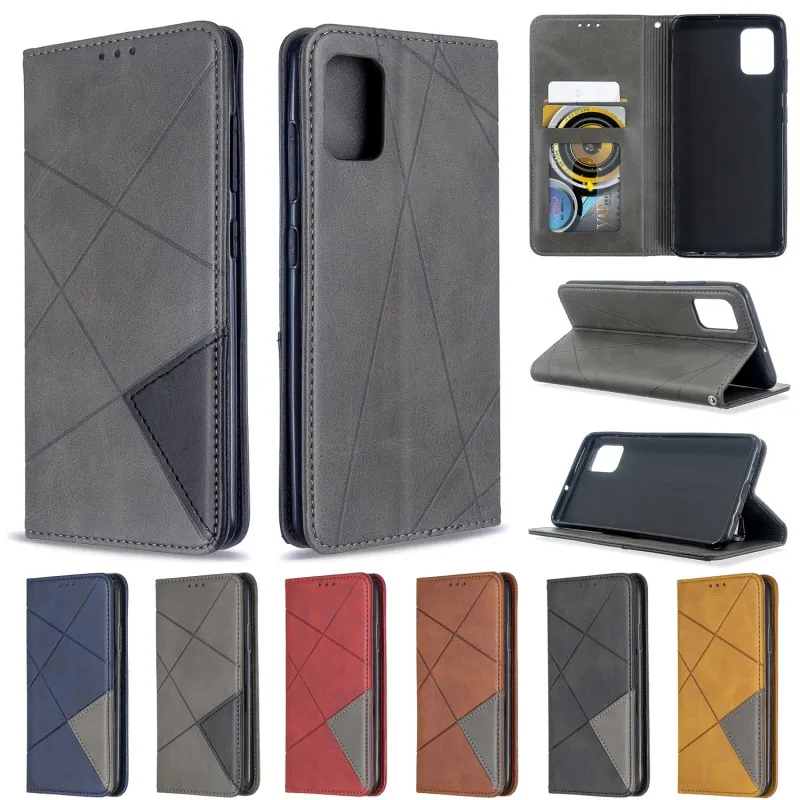 Чехол для Samsung Galaxy A51 A71 A50S A50 противоударный кожаный магнитный чехол с откидной