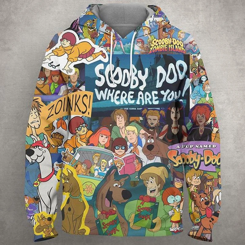 Худи Scooby Doo пуловер с 3D принтом для косплея свитшоты уличная одежда капюшоном |