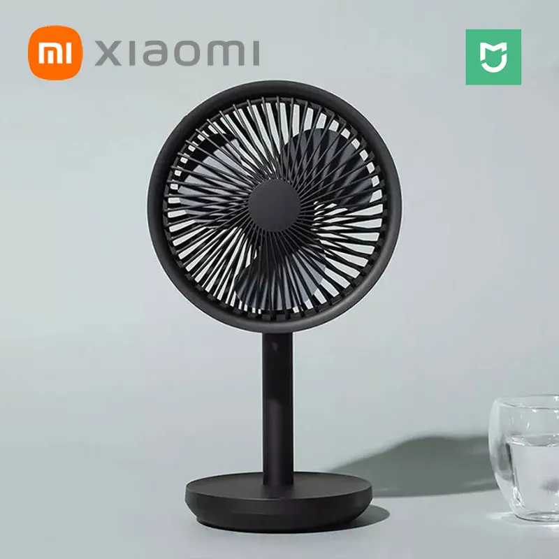 

Мини-вентилятор Xiaomi Mijia, портативные настольные беспроводные энергосберегающие и бесшумные вентиляторы с интерфейсом Type-C и зарядкой, емкос...