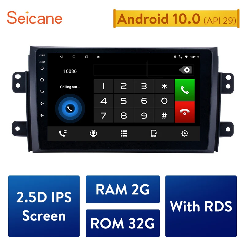 Автомобильный радиоприемник Seicane Android 10 0 2Din 9 дюймов сенсорный экран Bluetooth GPS