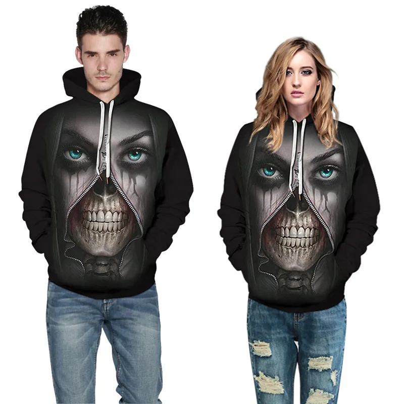 

Cosplay Funny Hoodie Men Harajuku 3D Print Pullover Men's Skulls Print Pullover Hoodies Sweatshirt Fashion Party Tracksuits 2020