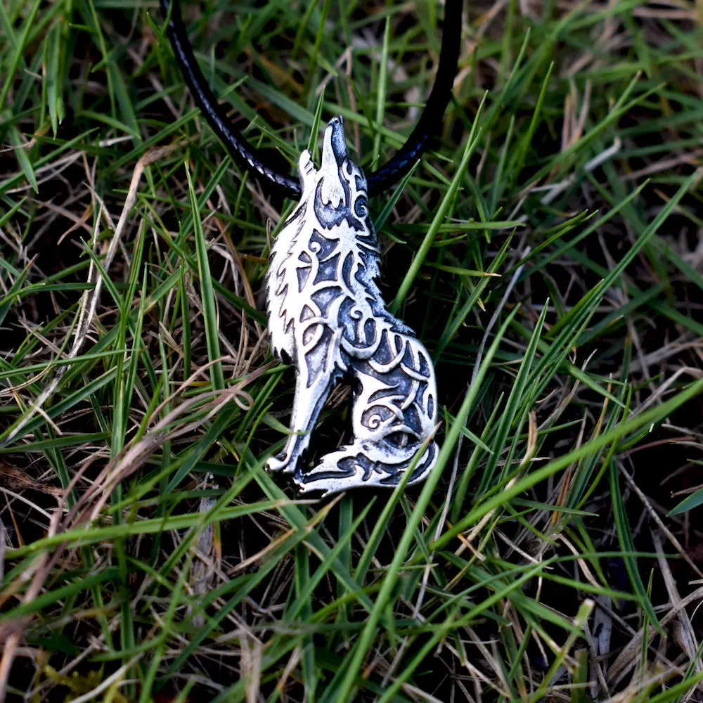SanLan Celtics дух животного волк колдовское ожерелье ювелирные изделия Тотем Паган