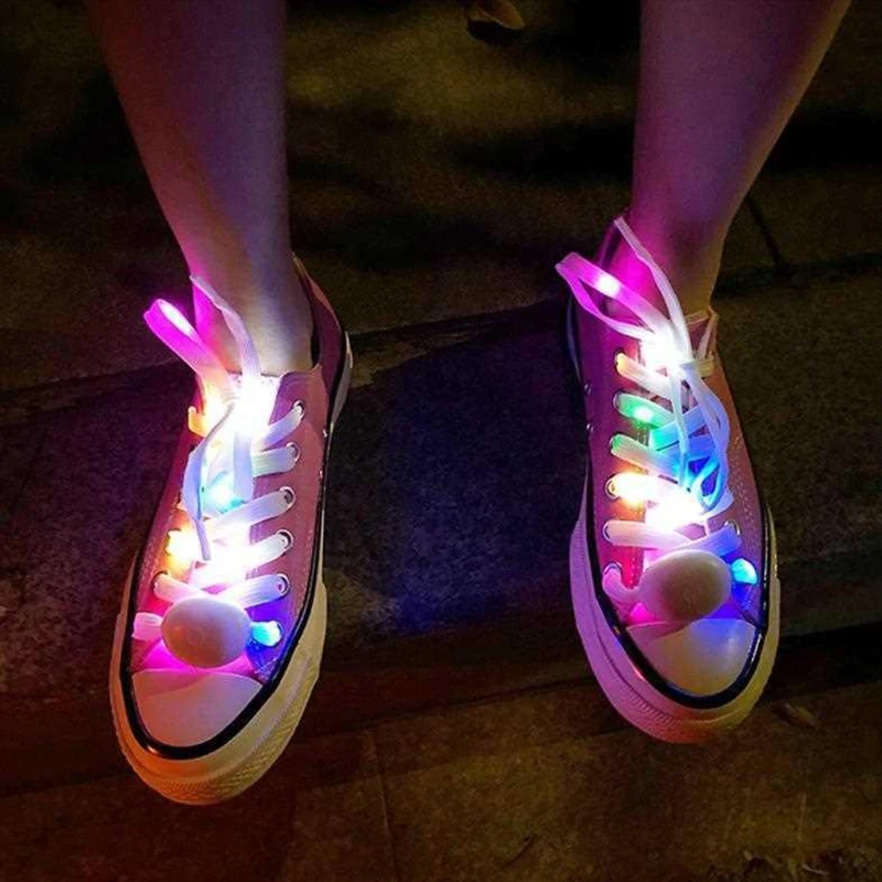 

6 Pairs LED Light Up Shoelaces with Multicolor Flashing Waterproof Shoelaces Kit J2HD